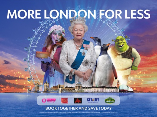 Merlin’s Magical London: 5 attractions in 1: Madame Tussauds & London Eye & London Dungeon & Shrek’s Adventure! & SEA LIFE