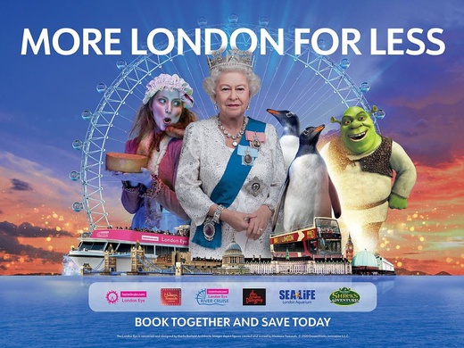 Merlin’s Magical London: SEA LIFE & Shrek's Adventure & London Dungeon & The lastminute.com London Eye & Madame Tussauds